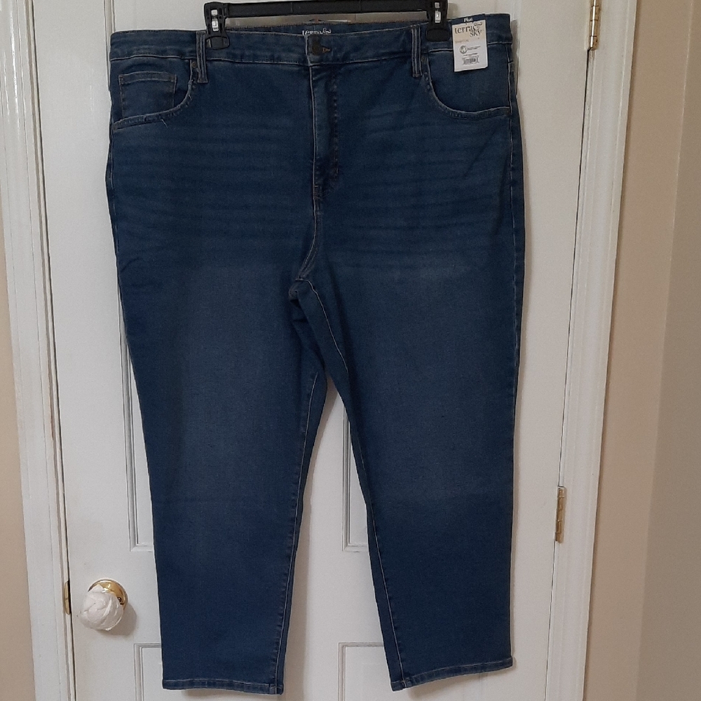 Terra & Sky Relaxed Fit Dark Blue Jeans